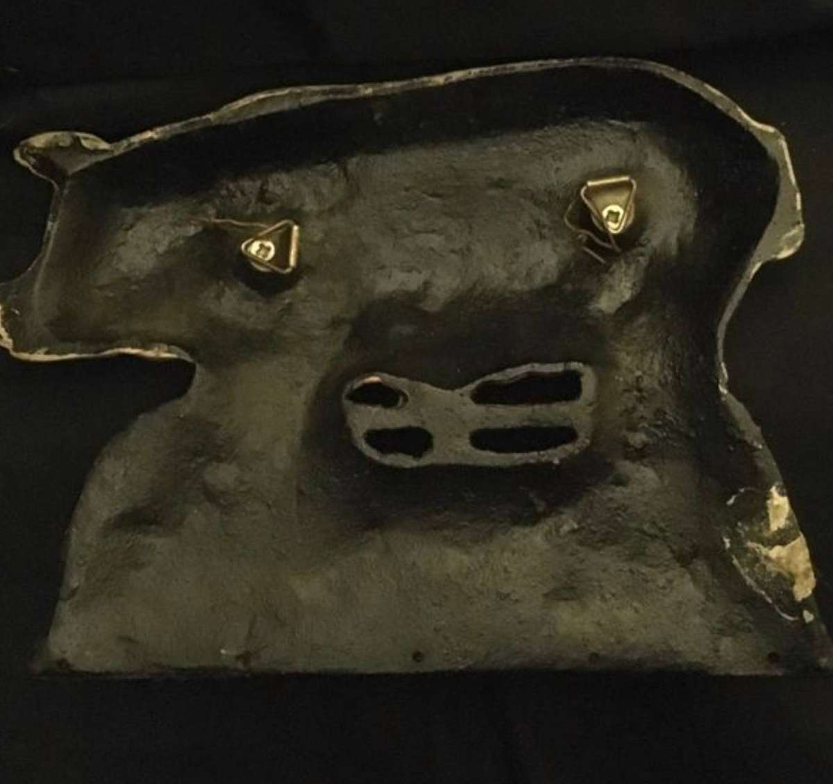 Vintage cast iron key holder with 5 hooks