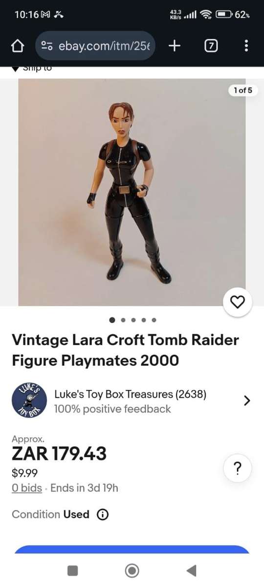 Tomb Raider figure with dog figurine
