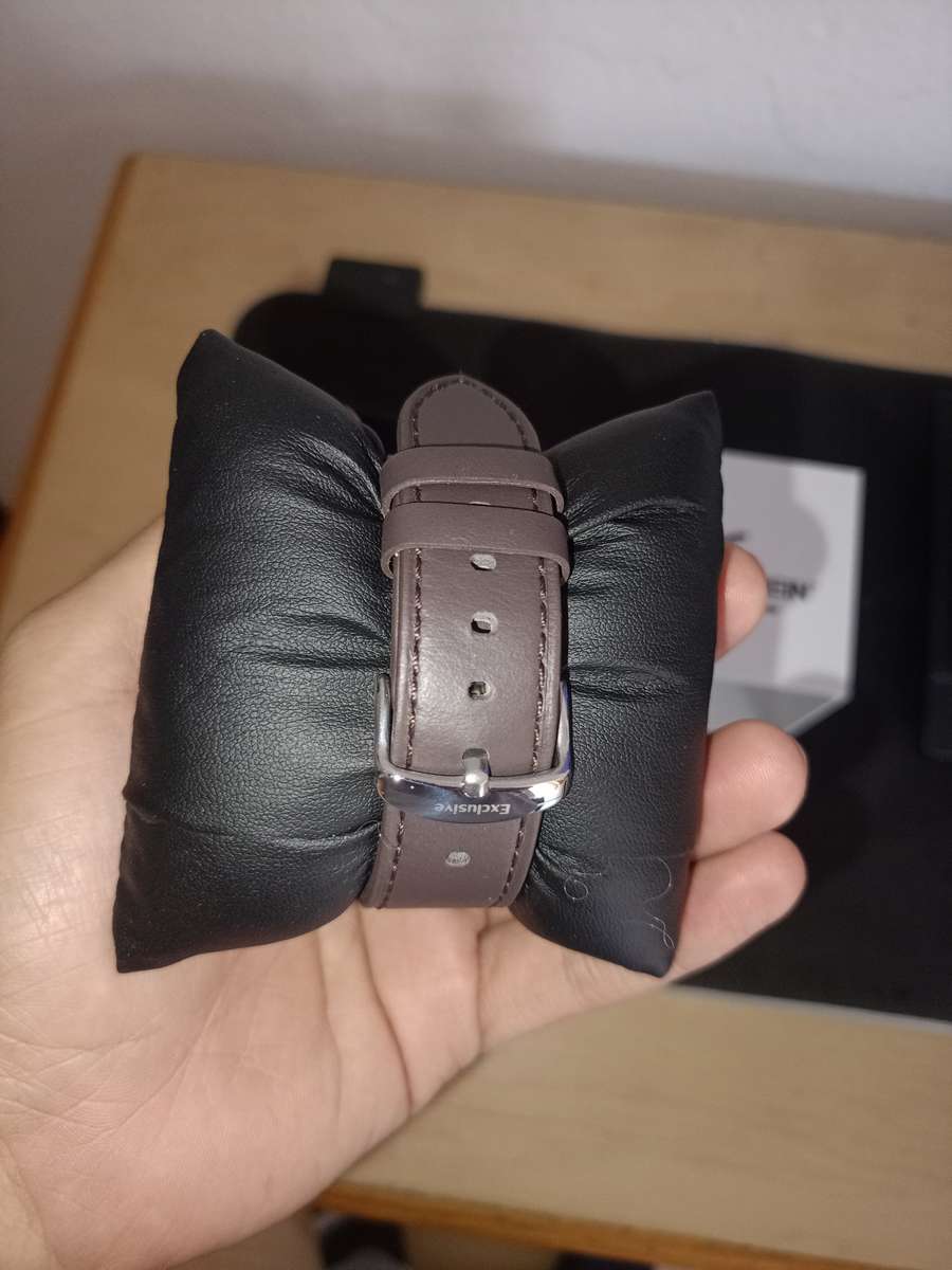 Daniel Klein mens exclusive blue dial and brown Leather watch