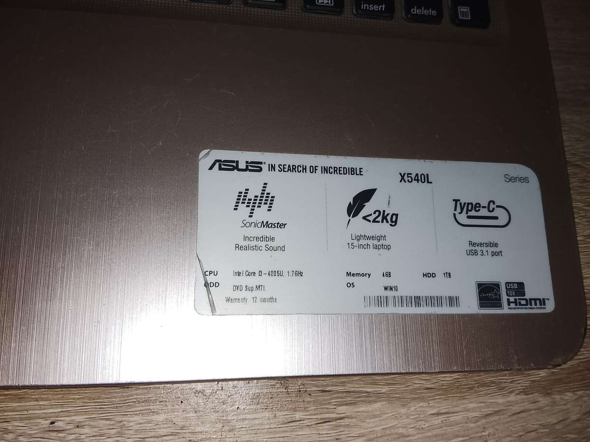 Asus X540L laptop for sale Bargain