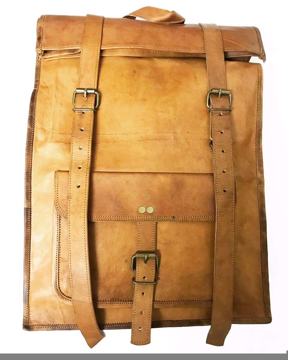 Leather Rolltop Bag