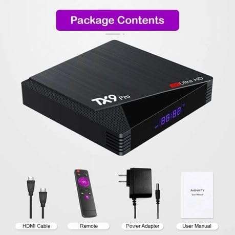 TX9 Pro 6K Ultra HD Android 11.1 TV Box  Set-Top Box with Quad-Core 8/128GB CPU with Pre-Loaded Apps