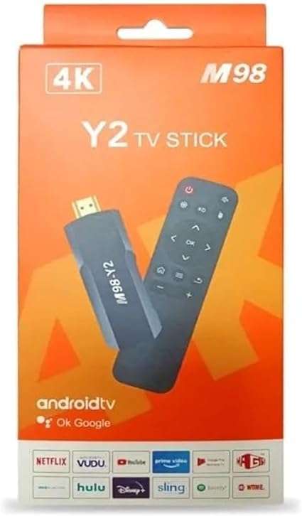 Smart TV Stick M98-Y2 Android TV 2.4G 5G WiFi Google Assistant Chromecast Netflix, Youtube, Etc