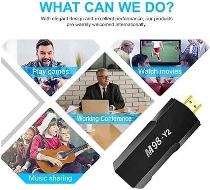 Smart TV Stick M98-Y2 Android TV 2.4G 5G WiFi Google Assistant Chromecast Netflix, Youtube, Etc