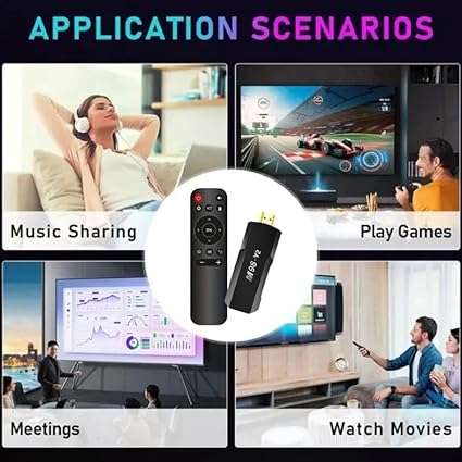 Smart TV Stick M98-Y2 Android TV 2.4G 5G WiFi Google Assistant Chromecast Netflix, Youtube, Etc