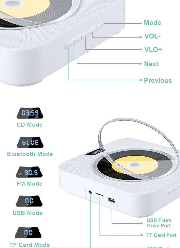 Wall Mountable CD Player