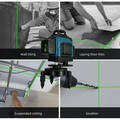 3D/4D Laser Level Kit High-Precision Self-Leveling Wall-Mounting Tool