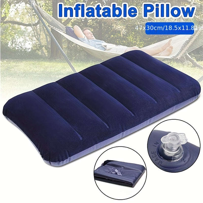 Compact Portable Inflatable Pillow 18.75x11.75 Inches - Soft, Foldable Design For Travel And Home Us