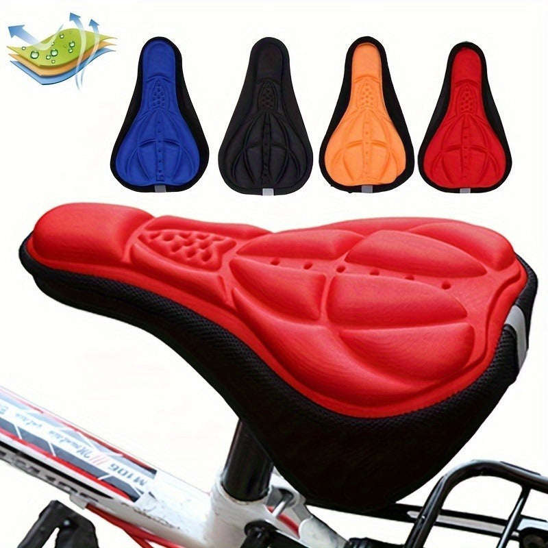 3D Soft Foam Bicycle Seat Cover - Breathable, Washable Mtb And Road Bike Seat Cover