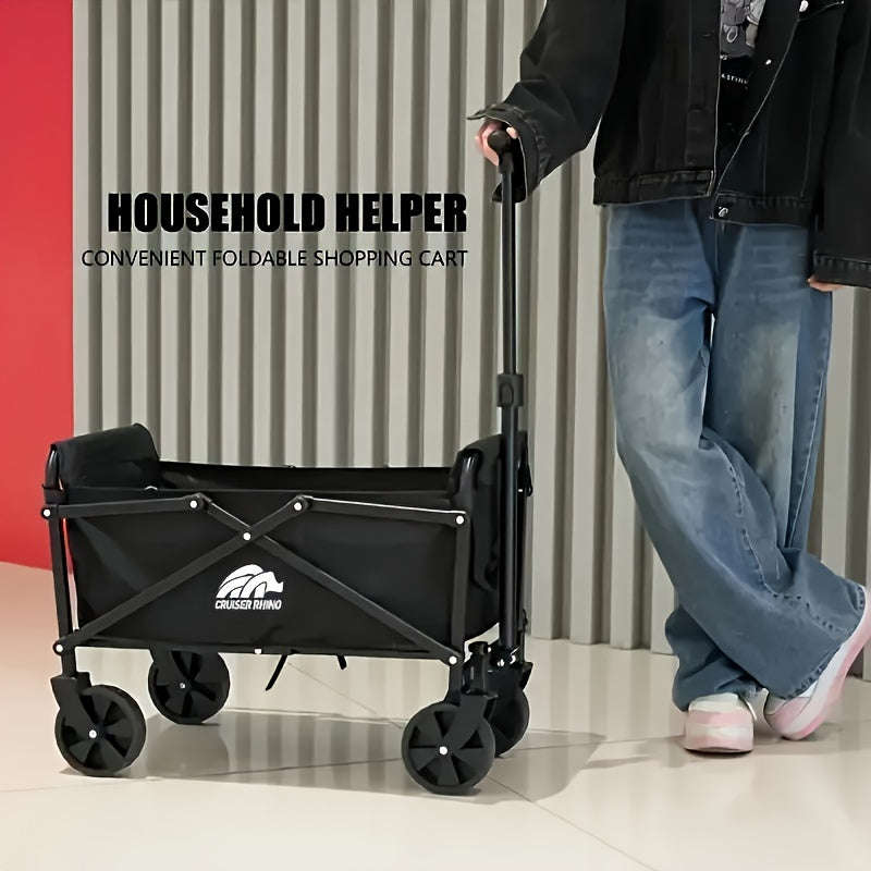 Versatile Heavy Duty Folding Cart - Great For The Beach, Boat, Pets, Groceries And Camping | Easy To