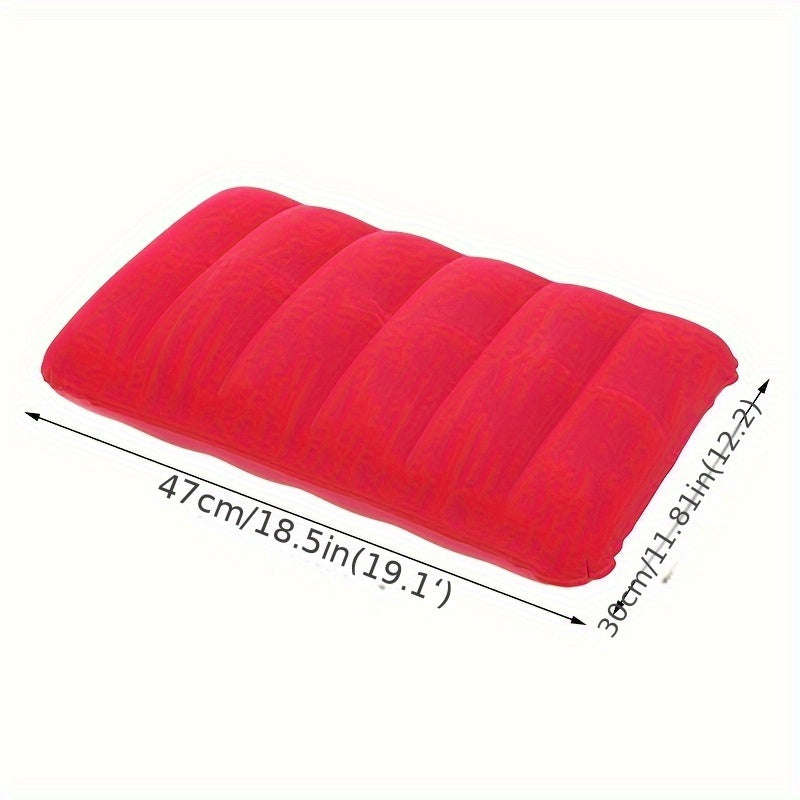 Compact Portable Inflatable Pillow 18.75x11.75 Inches - Soft, Foldable Design For Travel And Home Us