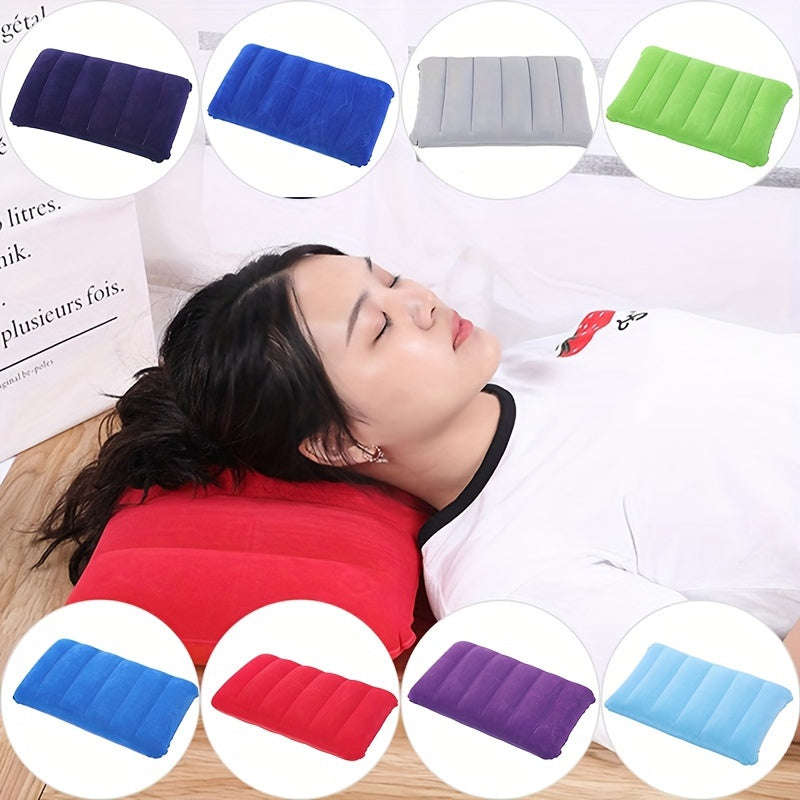 Compact Portable Inflatable Pillow 18.75x11.75 Inches - Soft, Foldable Design For Travel And Home Us
