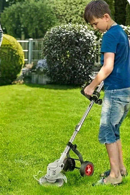 2pc Lawn Mower Plus Trimming Wheel Set, Perfect For Weeding And Gardening Tasks,