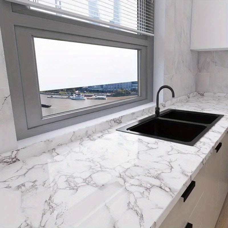 1 Roll, Wavy Texture Marble Wallpaper,