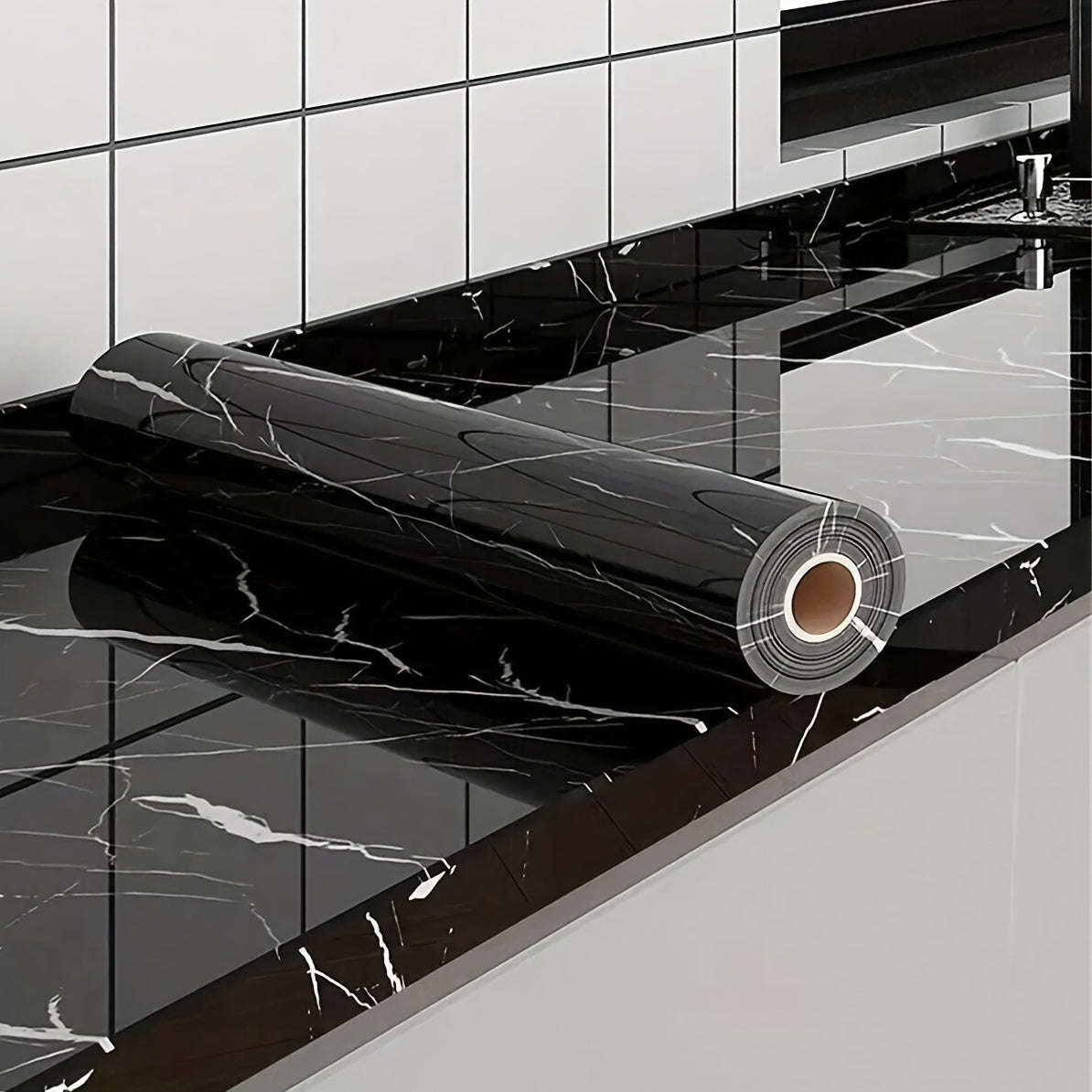 1 Roll, Wavy Texture Marble Wallpaper,