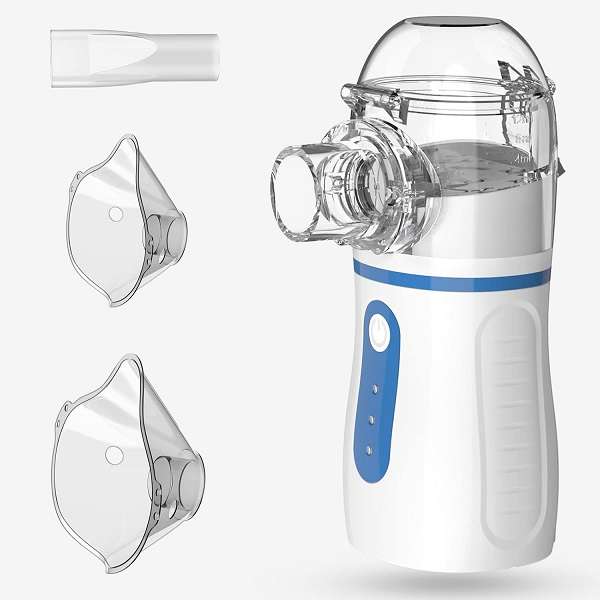 Portable Low Noise Inhaler Nebulizer With Mouthpiece And 2 Masks