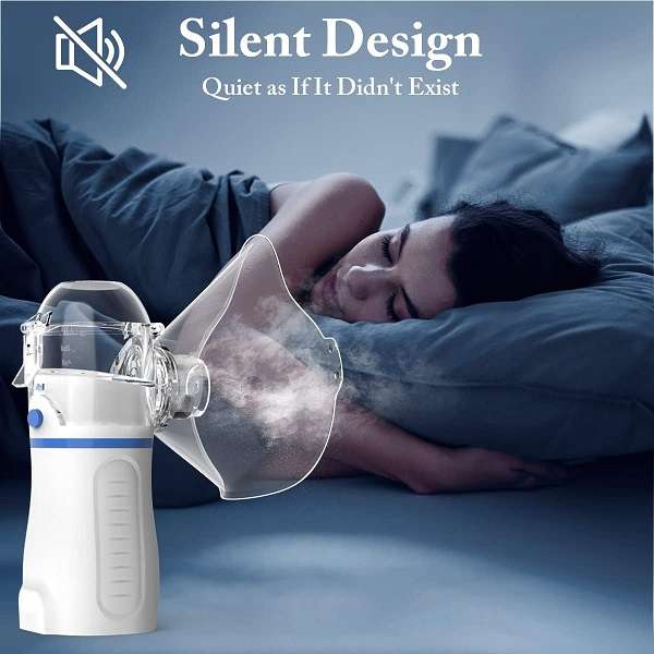 Portable Low Noise Inhaler Nebulizer With Mouthpiece And 2 Masks