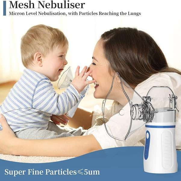 Portable Low Noise Inhaler Nebulizer With Mouthpiece And 2 Masks