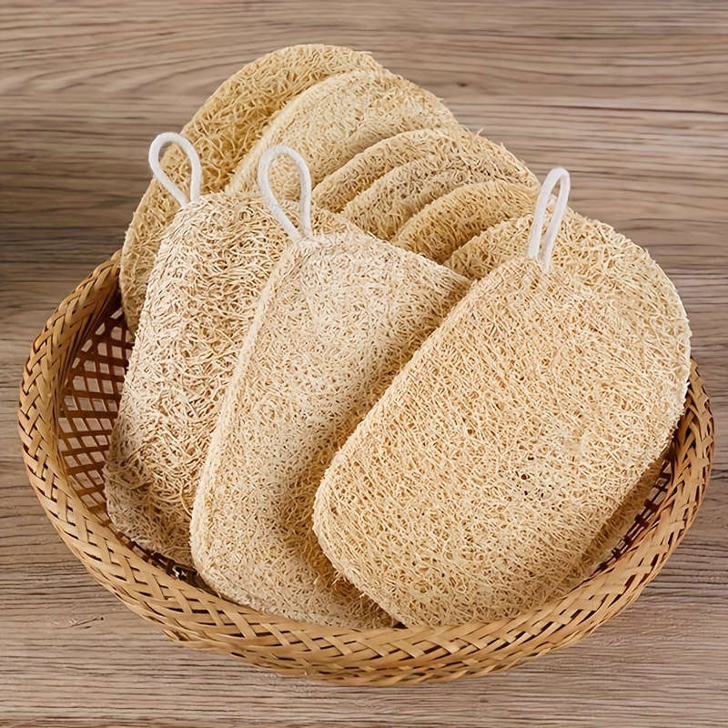 5pcs Natural Loofah Exfoliating Sponges