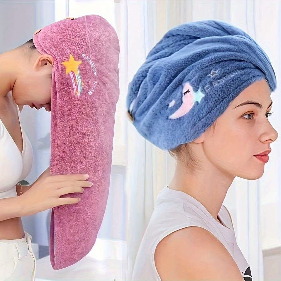 Ultra-Soft Microfiber Hair Towel Wrap - Quick Dry, Super Absorbent