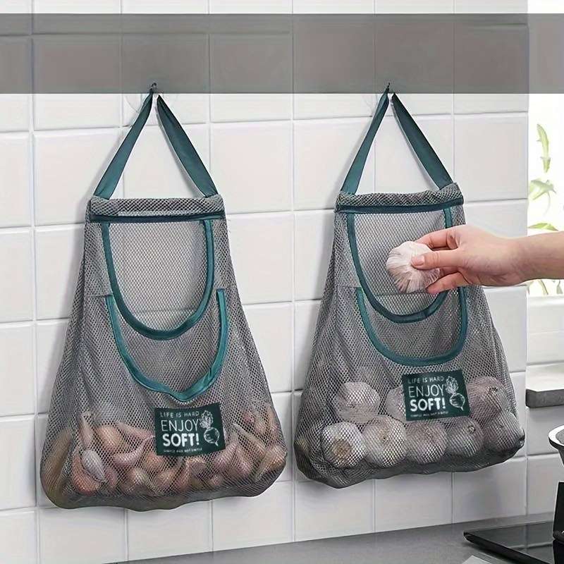 1pc Minimalist Polyester Mesh Kitchen Storage Bag