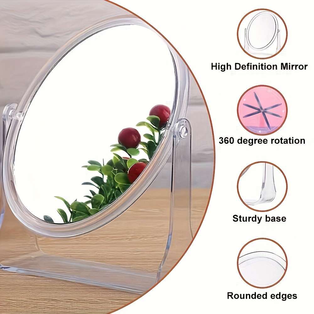 1X And 7X Magnification Makeup Mirror And Hair Removal Tweezers 2pcs Set