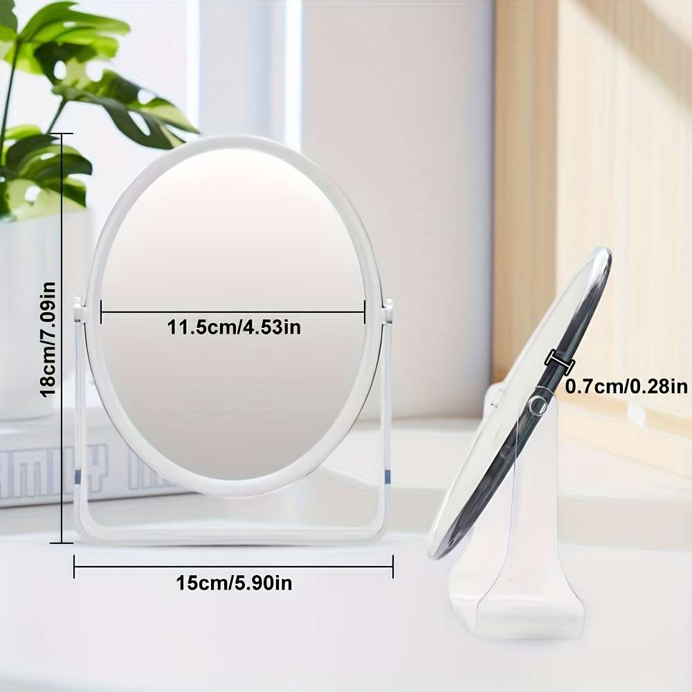 1X And 7X Magnification Makeup Mirror And Hair Removal Tweezers 2pcs Set