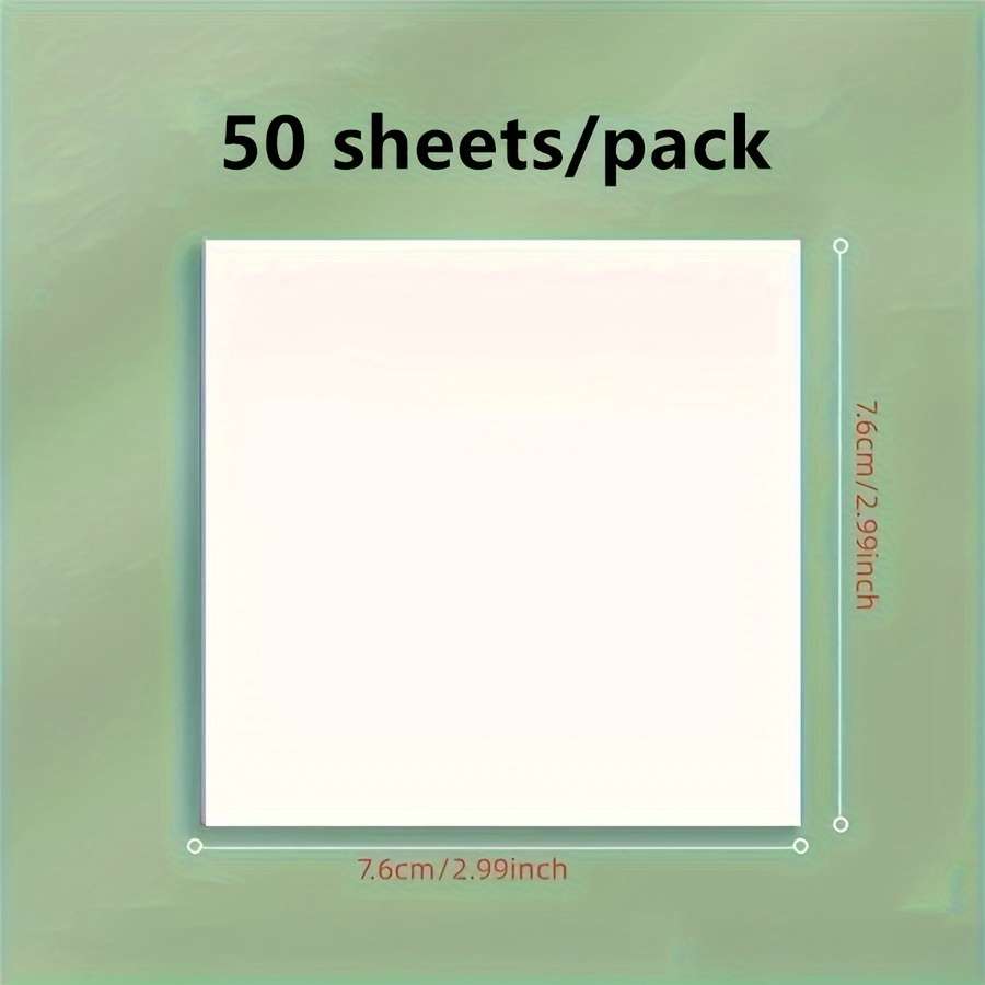 2 Packs 100 Sheets Transparent Waterproof Sticky Notes