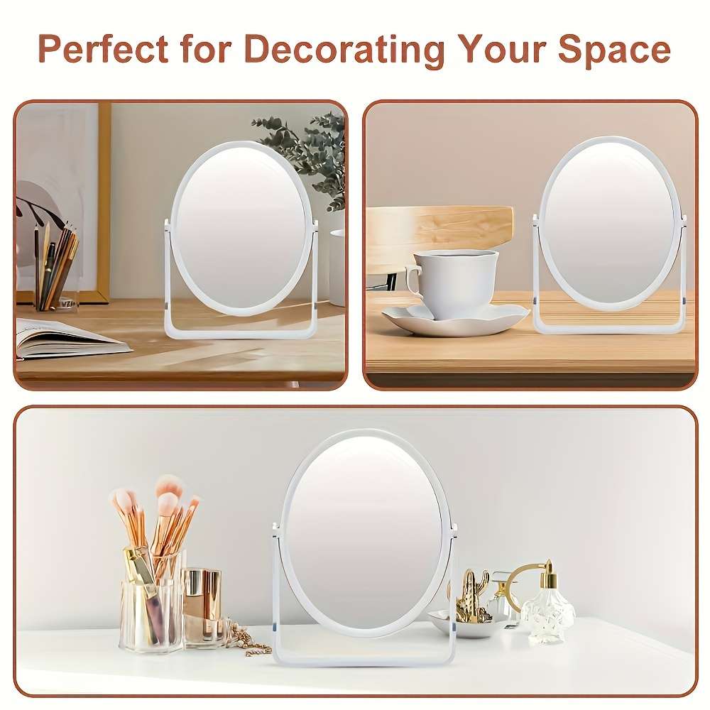 1X And 7X Magnification Makeup Mirror And Hair Removal Tweezers 2pcs Set