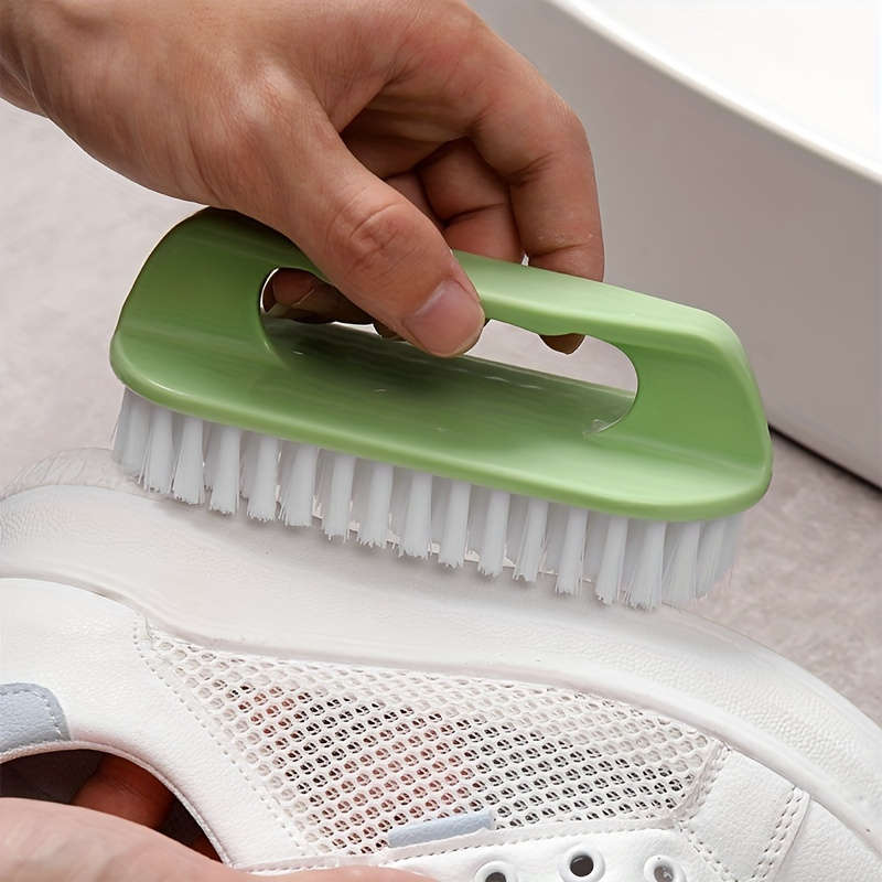 Multi-Functional 3-Sided Soft Bristle Laundry Brush With Long Handle