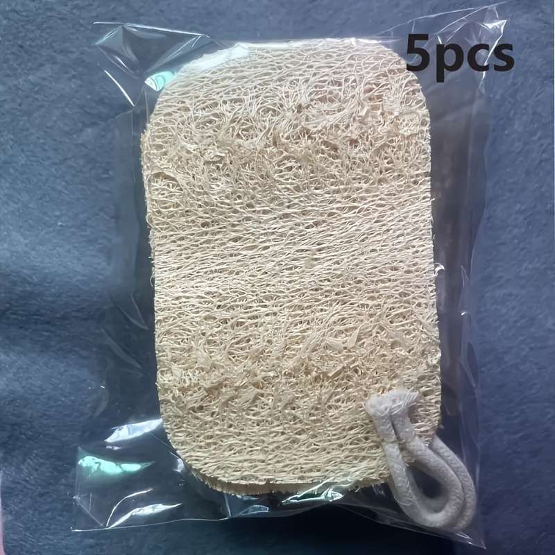 5pcs Natural Loofah Exfoliating Sponges