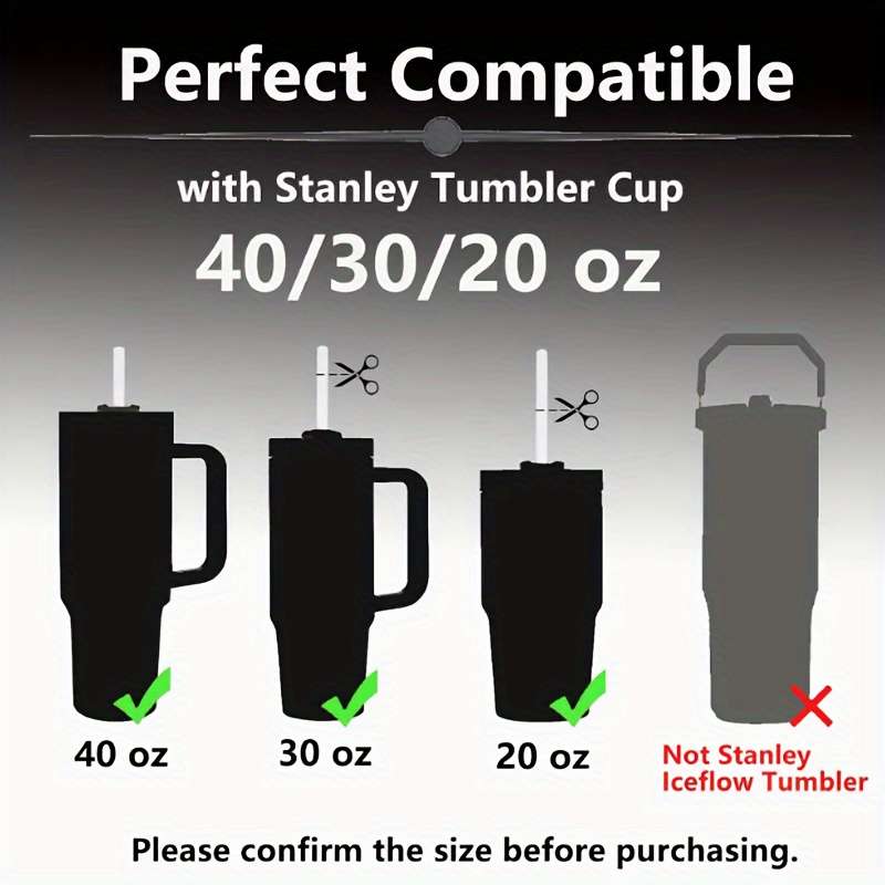 3 Reusable Transparent Straws With Cleaning Brushes