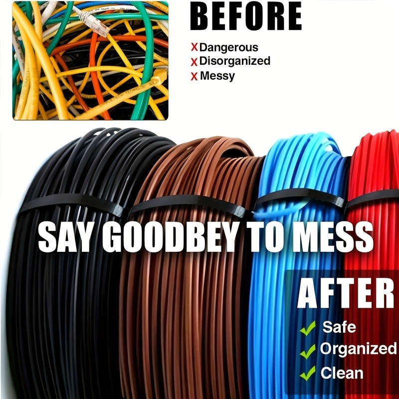 100pcs Heavy Duty Premium Nylon Cable Ties Set - Water