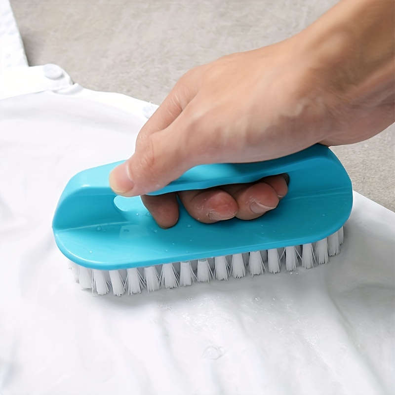 Multi-Functional 3-Sided Soft Bristle Laundry Brush With Long Handle