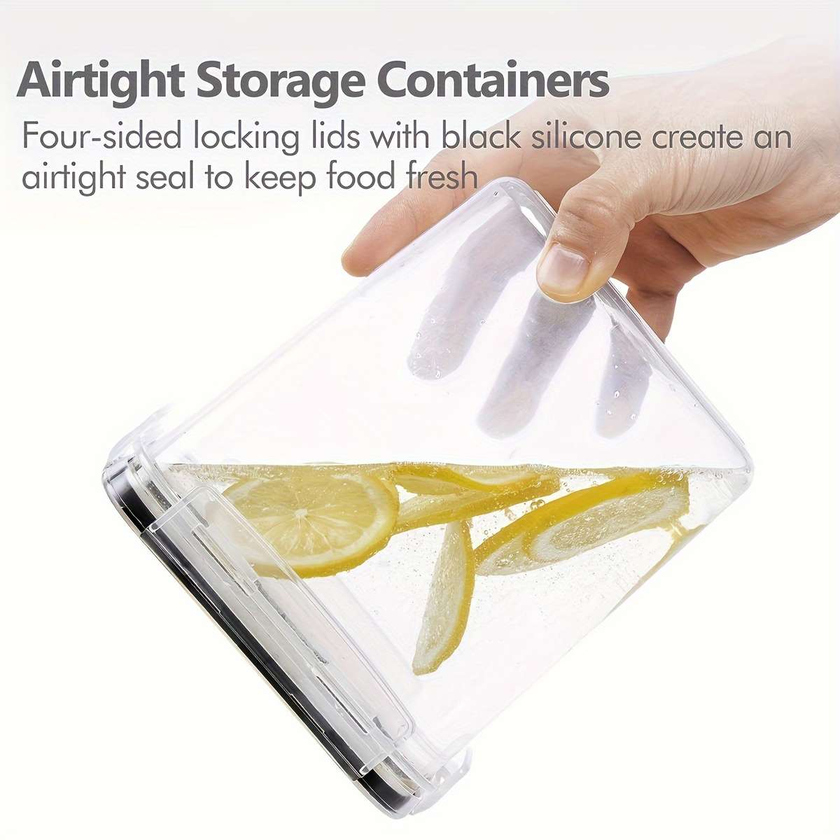 2/6pcs Storage Containers, Multipurpose Airtight Food Storage Containers With Lid