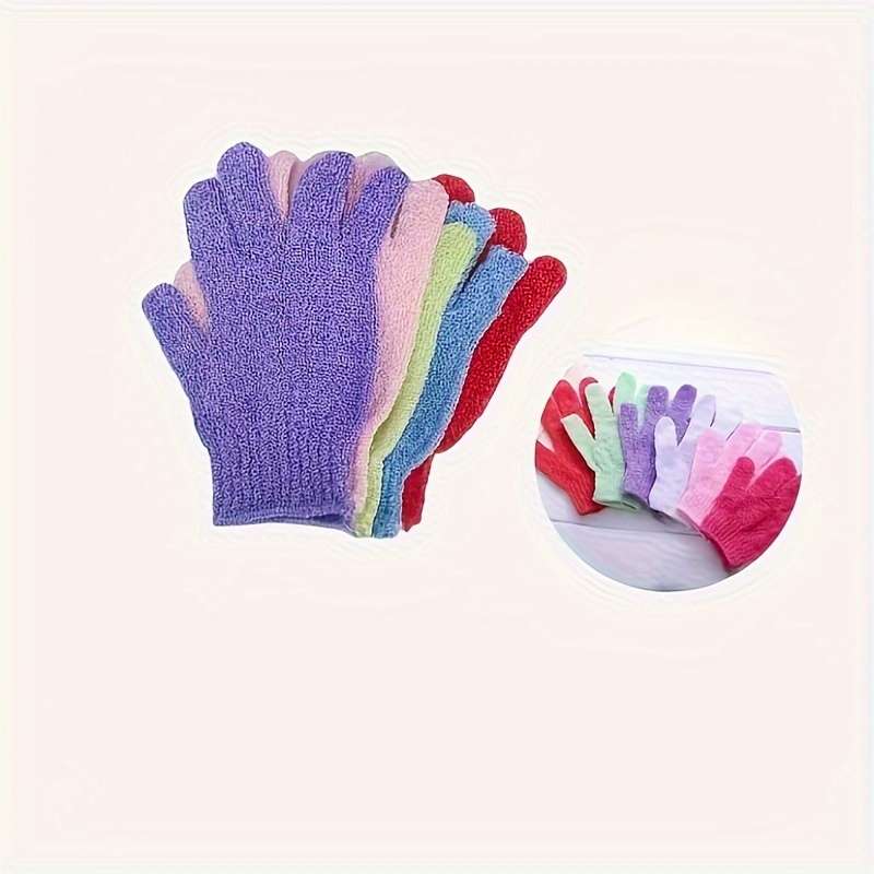 5pcs Exfoliating Gloves For Men & Women - Spa-Quality