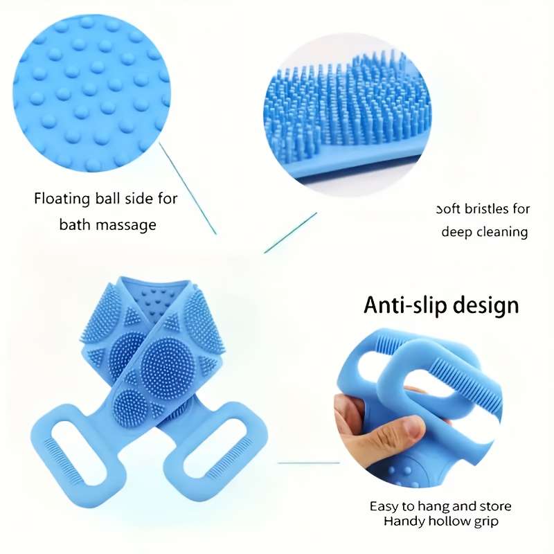 1pc Silicone Body Scrubber Bath Brush