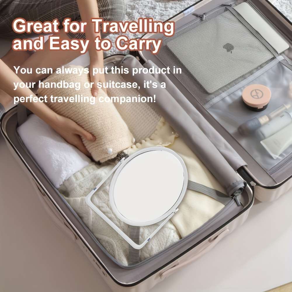 1X And 7X Magnification Makeup Mirror And Hair Removal Tweezers 2pcs Set