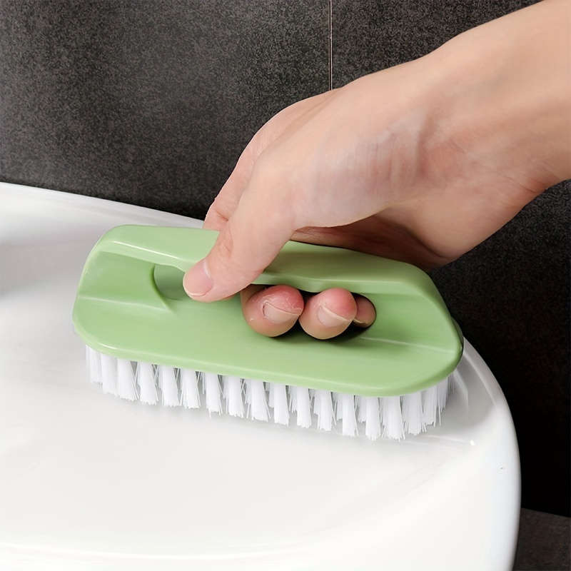 Multi-Functional 3-Sided Soft Bristle Laundry Brush With Long Handle