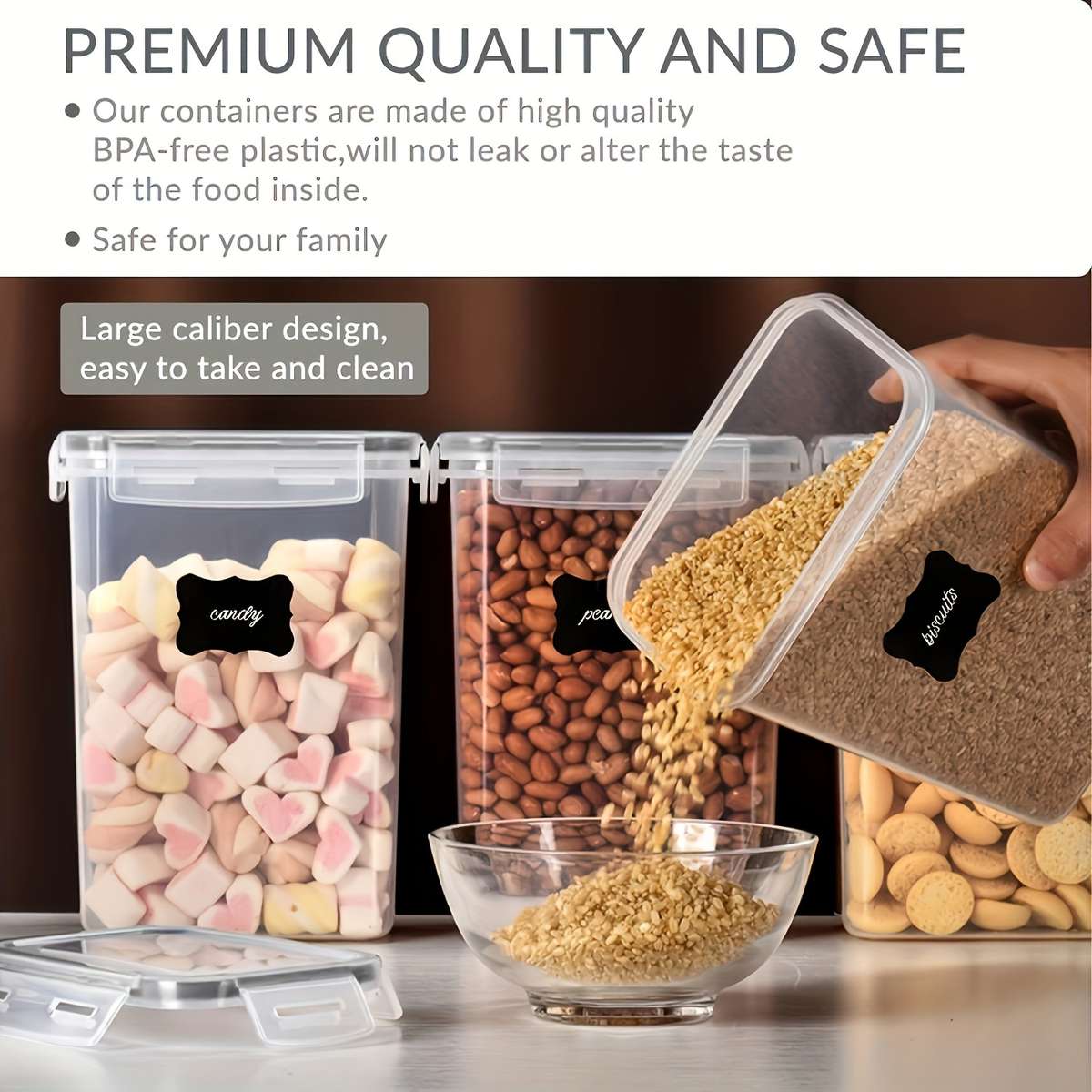 2/6pcs Storage Containers, Multipurpose Airtight Food Storage Containers With Lid