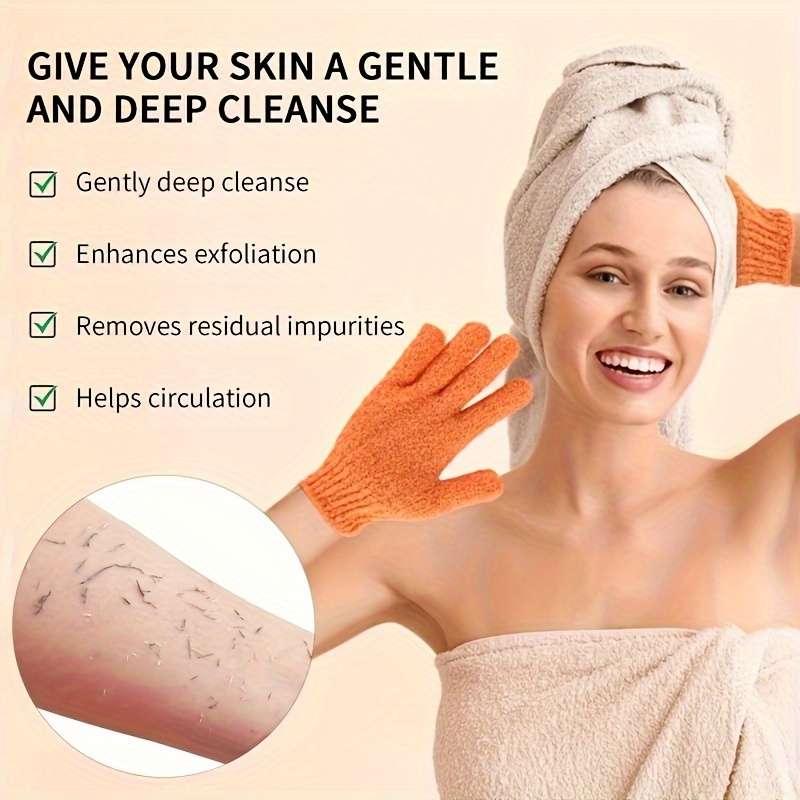 5pcs Exfoliating Gloves For Men & Women - Spa-Quality
