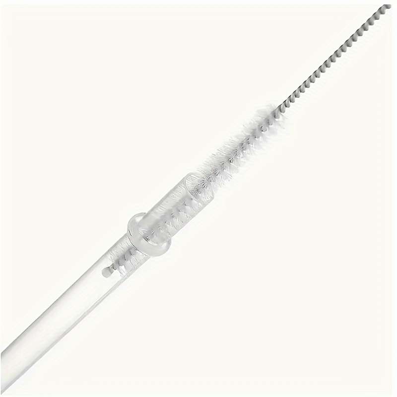 3 Reusable Transparent Straws With Cleaning Brushes