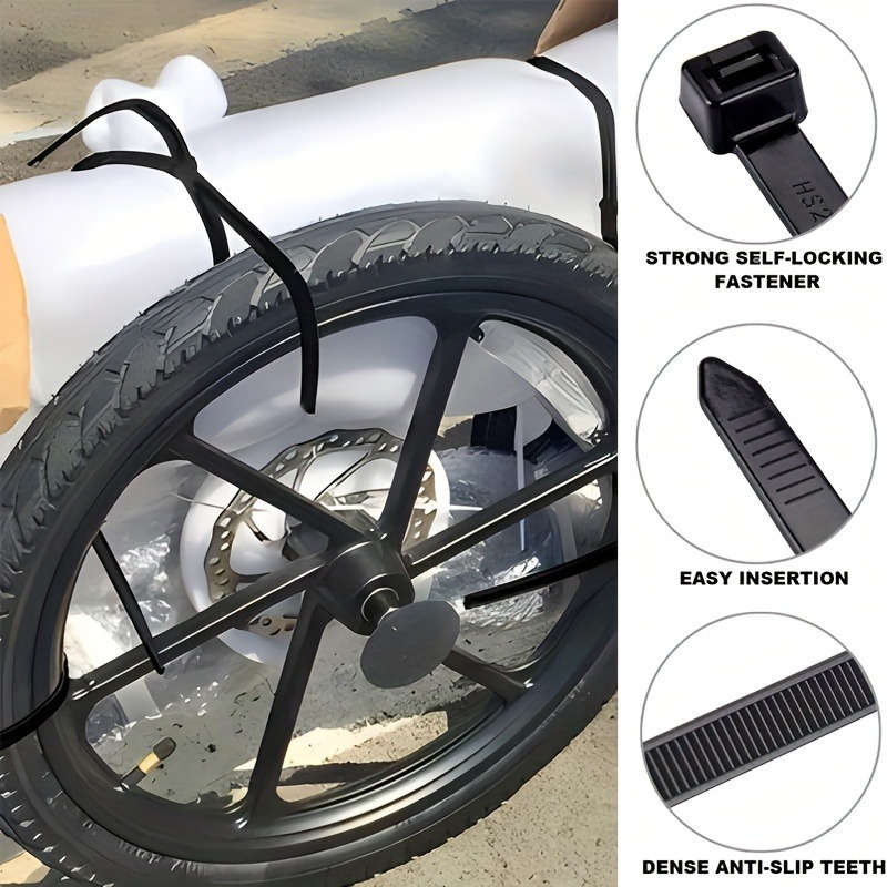 100pcs Heavy Duty Premium Nylon Cable Ties Set - Water