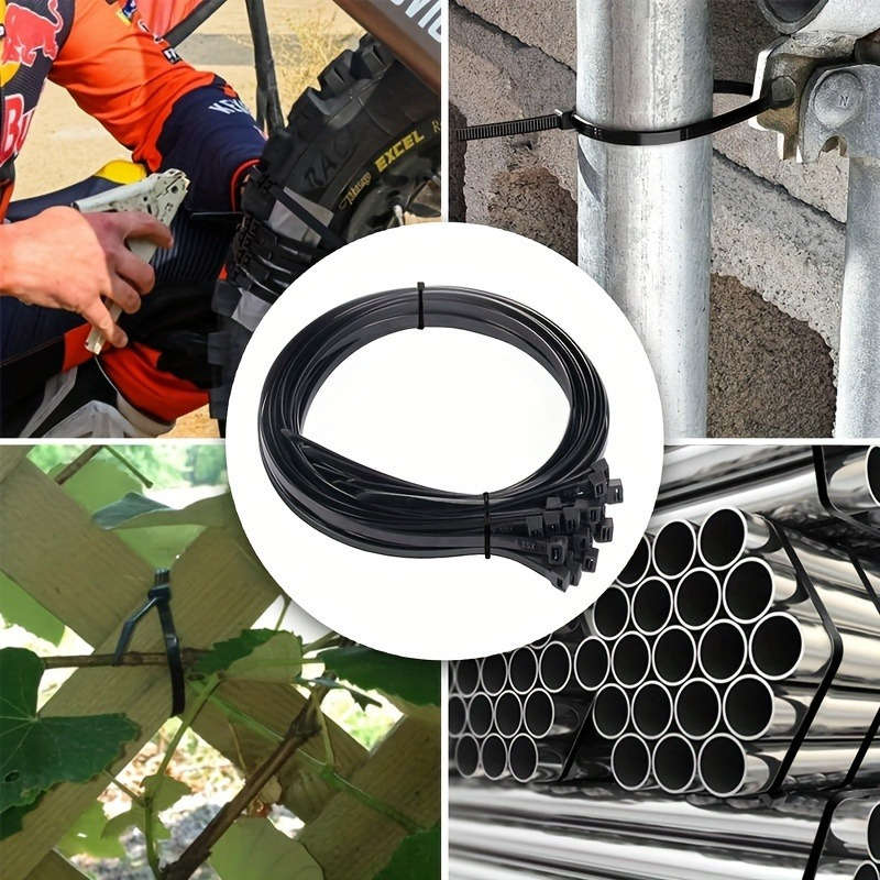 100pcs Heavy Duty Premium Nylon Cable Ties Set - Water