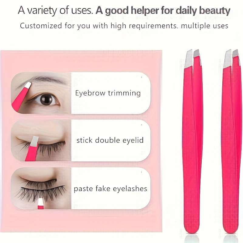 1X And 7X Magnification Makeup Mirror And Hair Removal Tweezers 2pcs Set