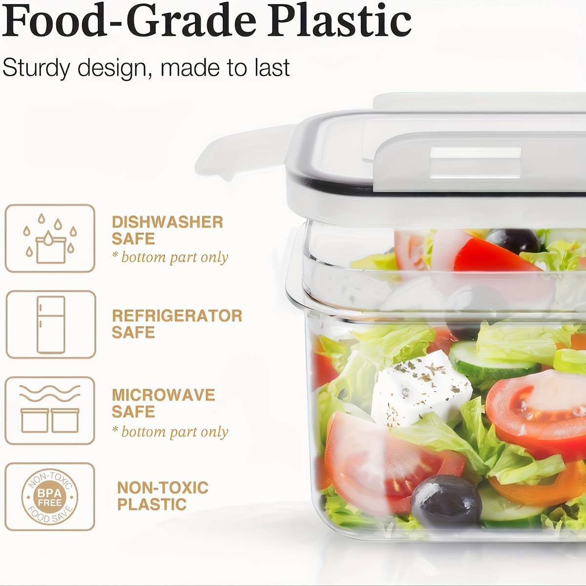 2/6pcs Storage Containers, Multipurpose Airtight Food Storage Containers With Lid
