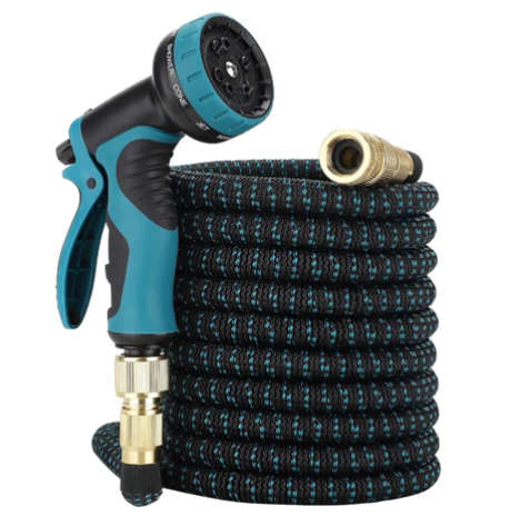Extendable 30 m Garden Hose, Kink-Free, With 10-Function Nozzle