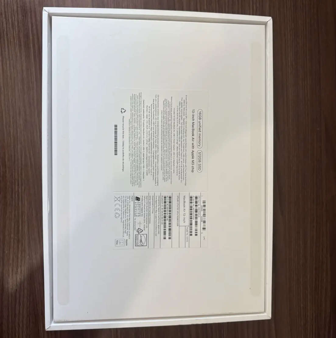 Apple MacBook Air M3 - 16GB RAM, 512GB SSD, 10-Core GPU (Space Grey)  Unboxed, Like New