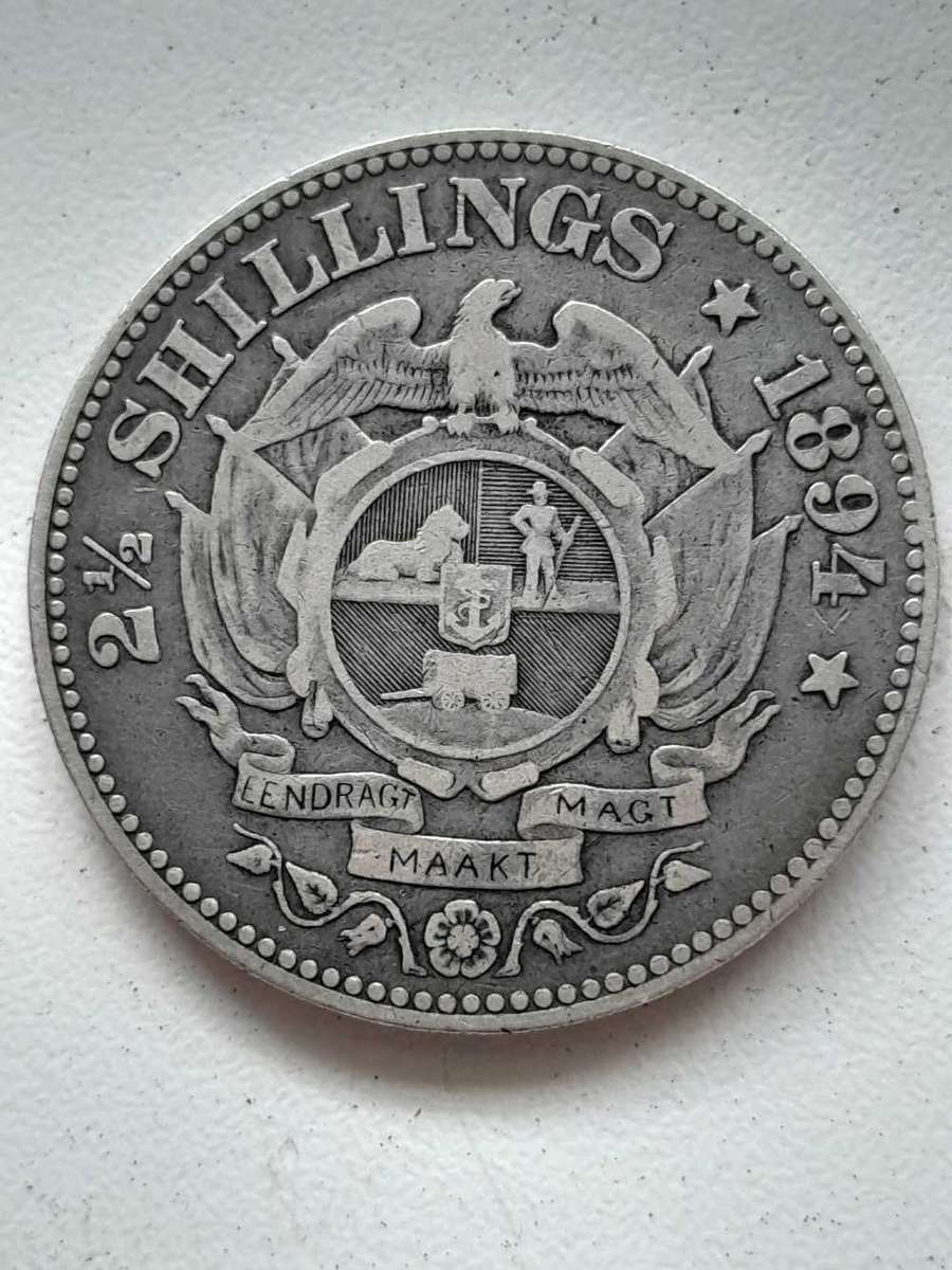 Paul Kruger 1894 2 1/2 Shillings