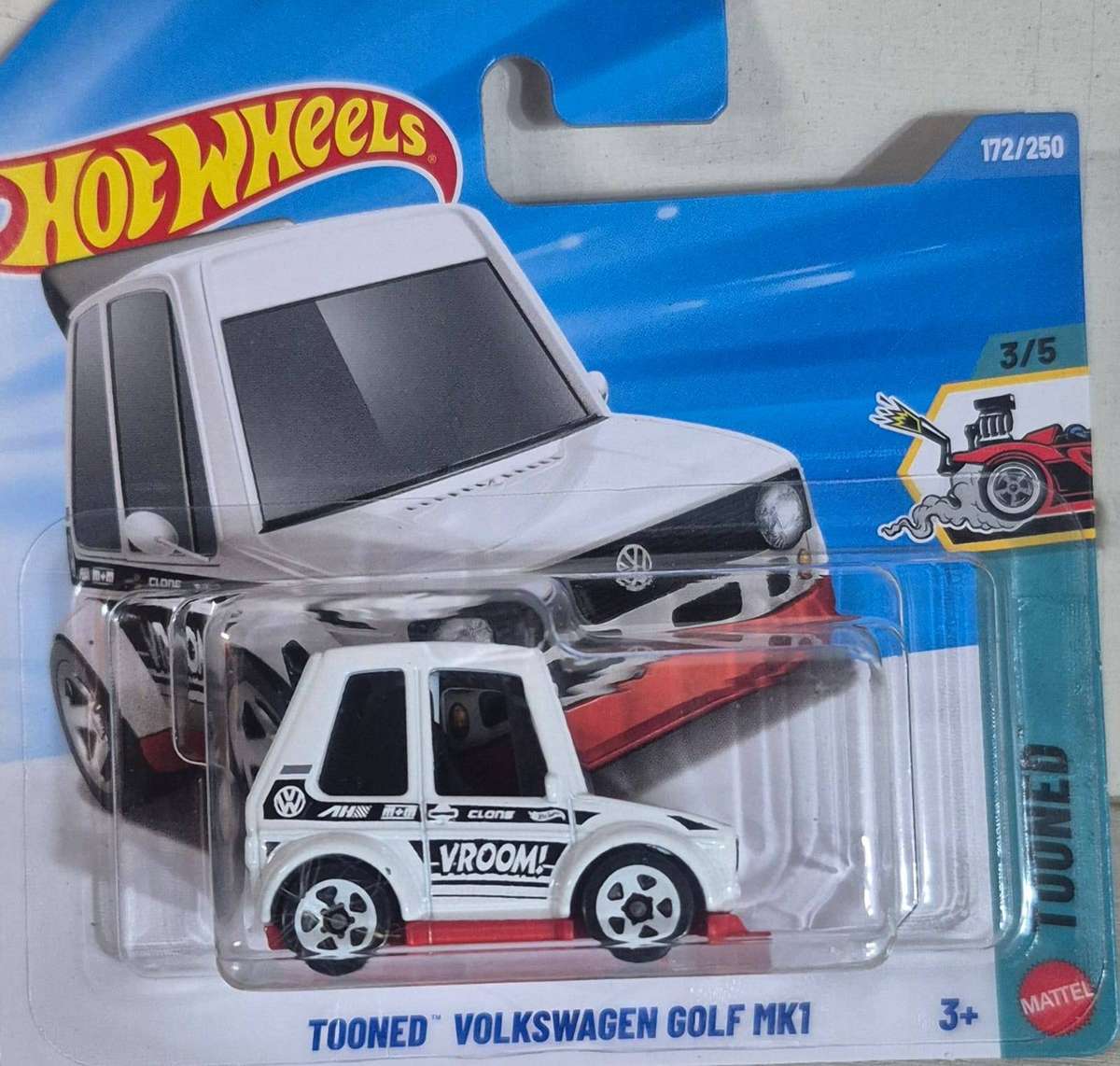 Hot Wheels Volkswagen Golf MK1 Tooned White